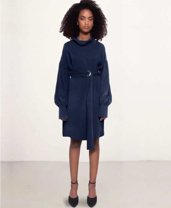 custom-fit dress navy